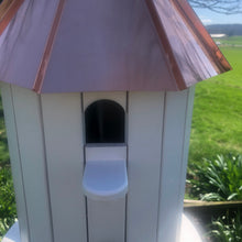 Load image into Gallery viewer, Copper Roof Birdhouse with 6 Apartments | Copper Roof | Wooden Birdhouse | Garden Decor |  6HF