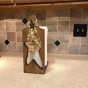 Wooden Paper Towel Holder | Farm House Kitchen | Hand Crafted | Kitchen Decor and Storage | HB002