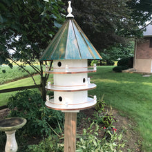 Load image into Gallery viewer, Extra Large Bird House with 6 Apartments | Copper Patina Roof | Birdhouse | EW-6HVCD