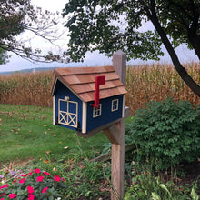 Load image into Gallery viewer, Blue Wooden Mailbox | Barn Amish Made | SS001