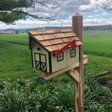 Load image into Gallery viewer, Wooden Mailbox with Cedar Roof  | Amish Barn | K1000