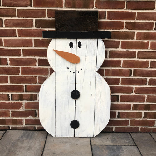 Rustic Frosty the Snowman  | Reclaimed Material | Amish Made | SH-FSY