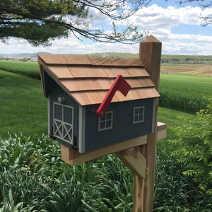 Gray Wooden Mailbox | Barn Amish Made | SS001