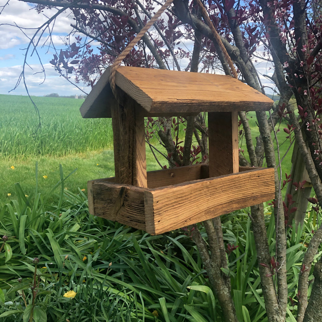 Simple Rustic Bird Feeder| Hand Made from Reclaimed Wood | BRF50