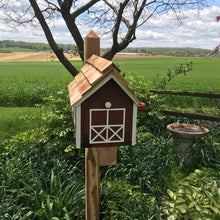 Load image into Gallery viewer, Red Wooden Mailbox | Barn Amish Made | SS001