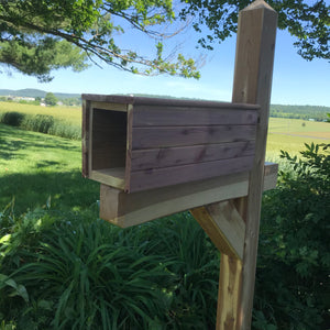 Aromatic Cedar Newspaper Box | Wooden Mailbox Accessory | SB006